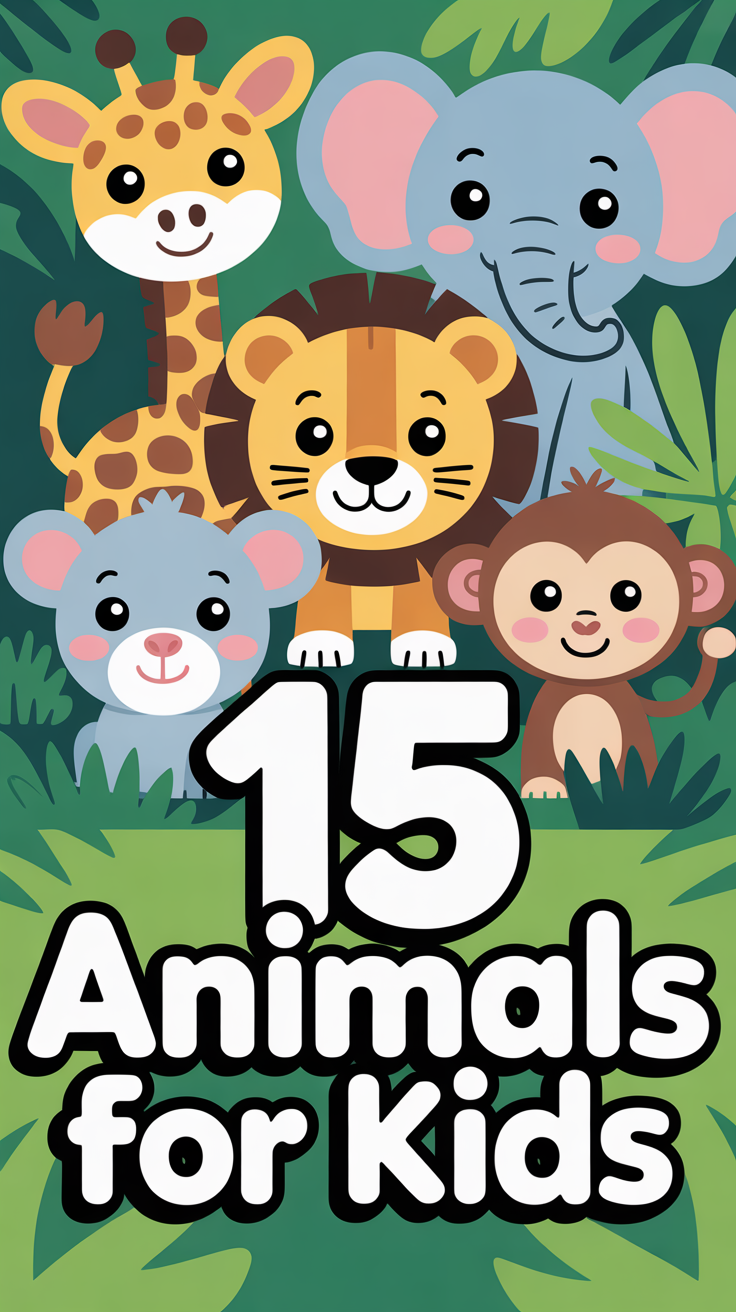 🦒 15 Animals For Kids