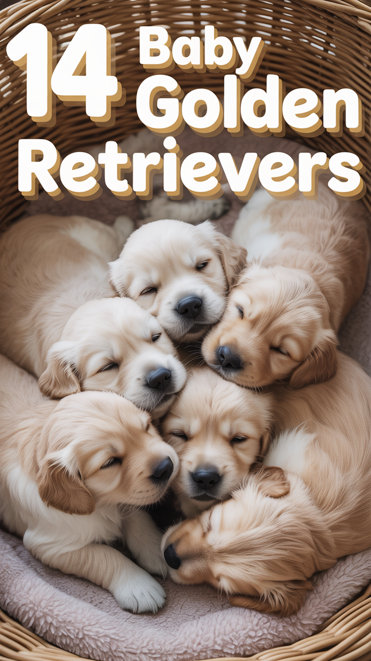 🐾 14 Baby Golden Retrievers