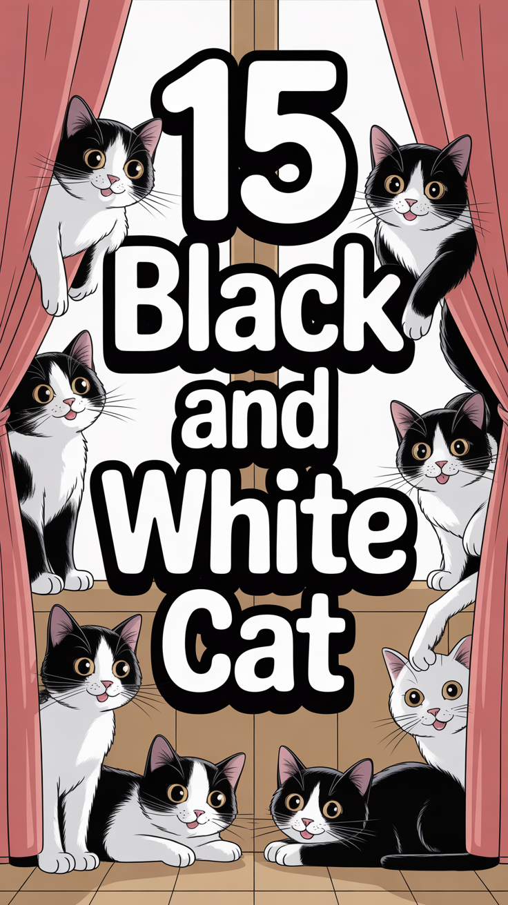 🐾 15 Black And White Cat