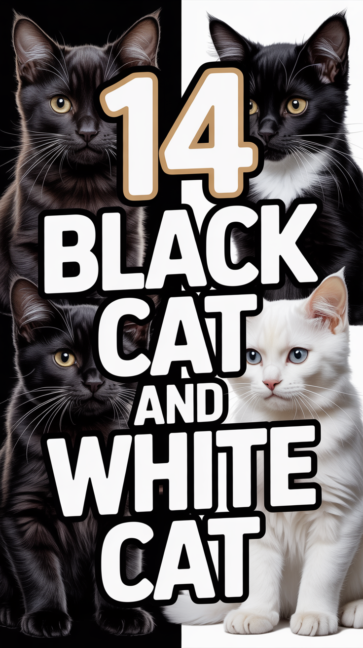 ☯️ 14 Black Cat And White Cat