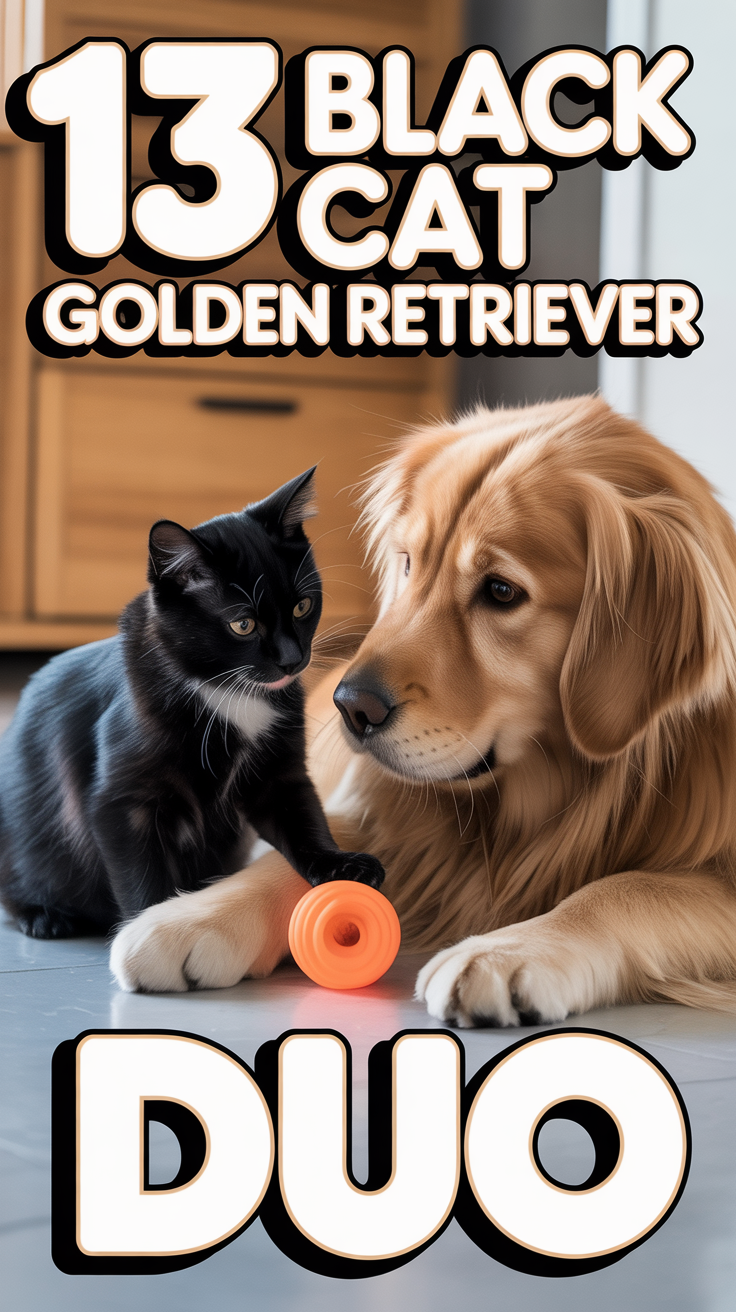 🐾 13 Black Cat Golden Retriever Duo