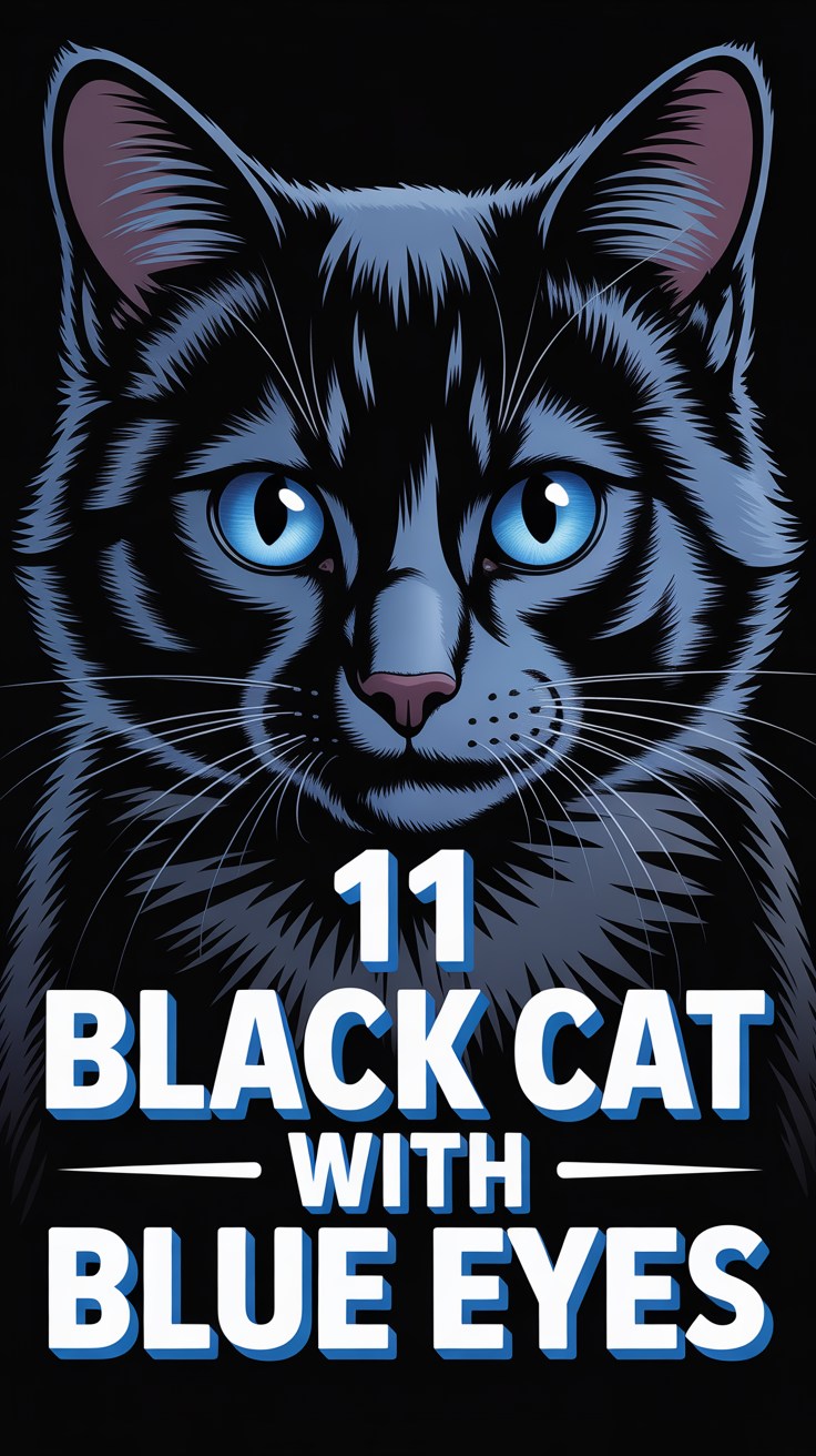 🐈‍⬛ 11 Black Cat With Blue Eyes