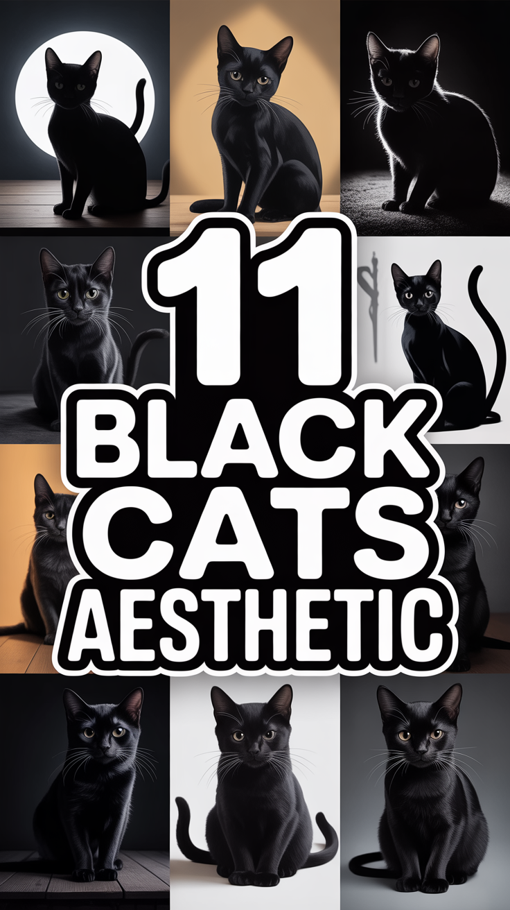 🐈 11 Black Cats Aesthetic