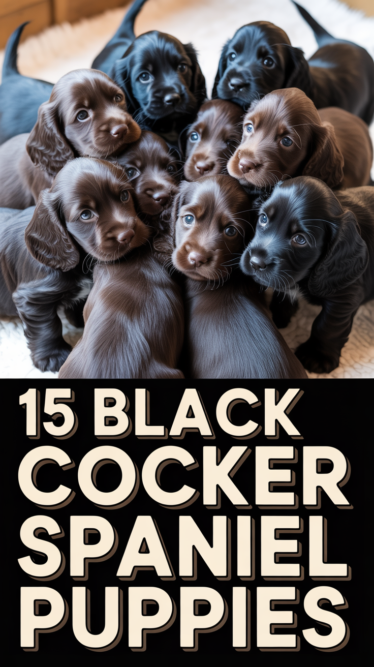 🐾 15 Black Cocker Spaniel Puppies
