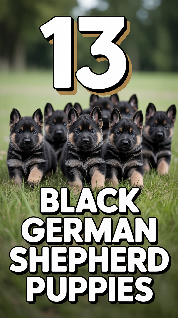🖤 13 Black German Shepherd Puppies