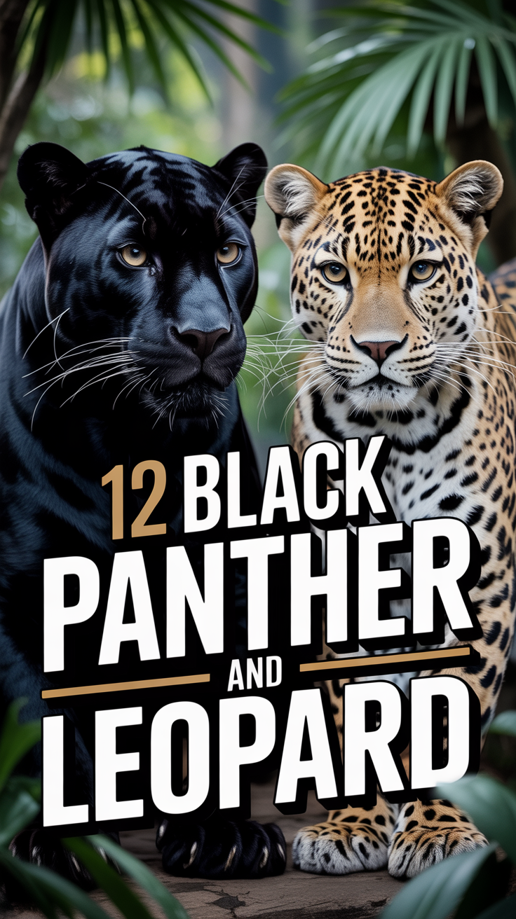 🐆 12 Black Panther And Leopard