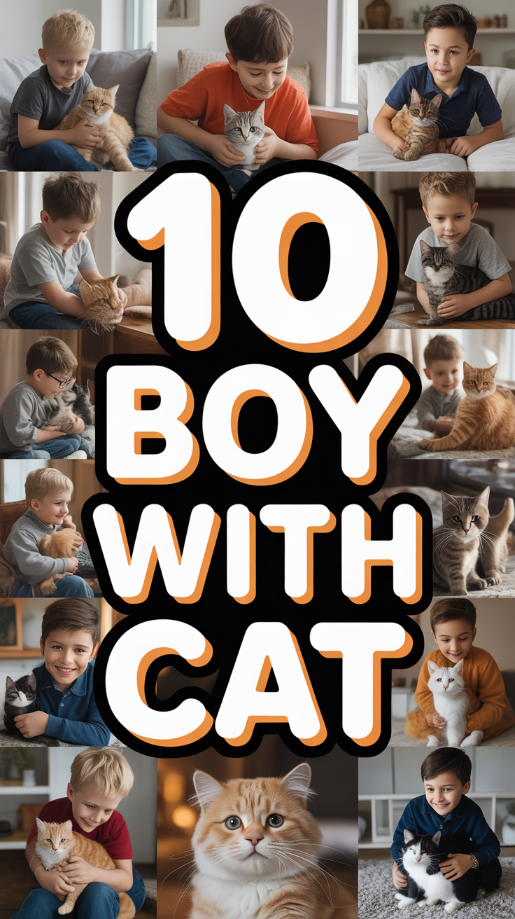🐈 10 Boy With Cat