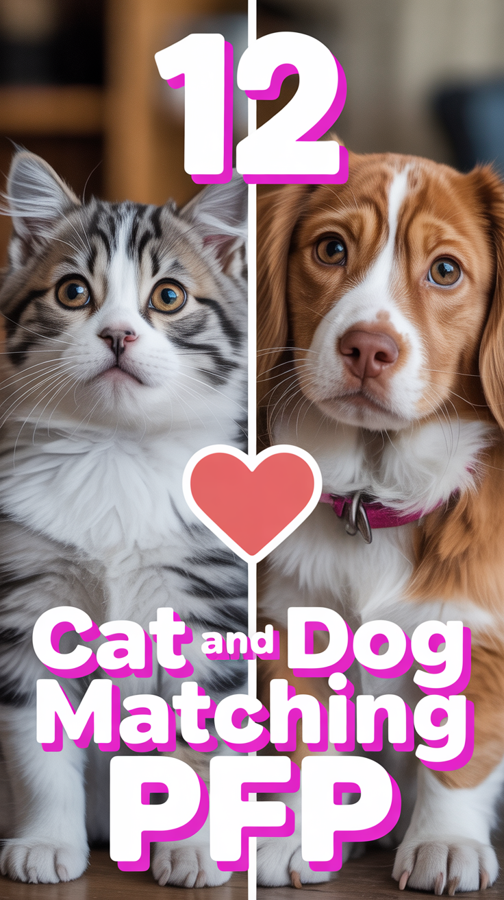 🐾 12 Cat And Dog Matching PFP