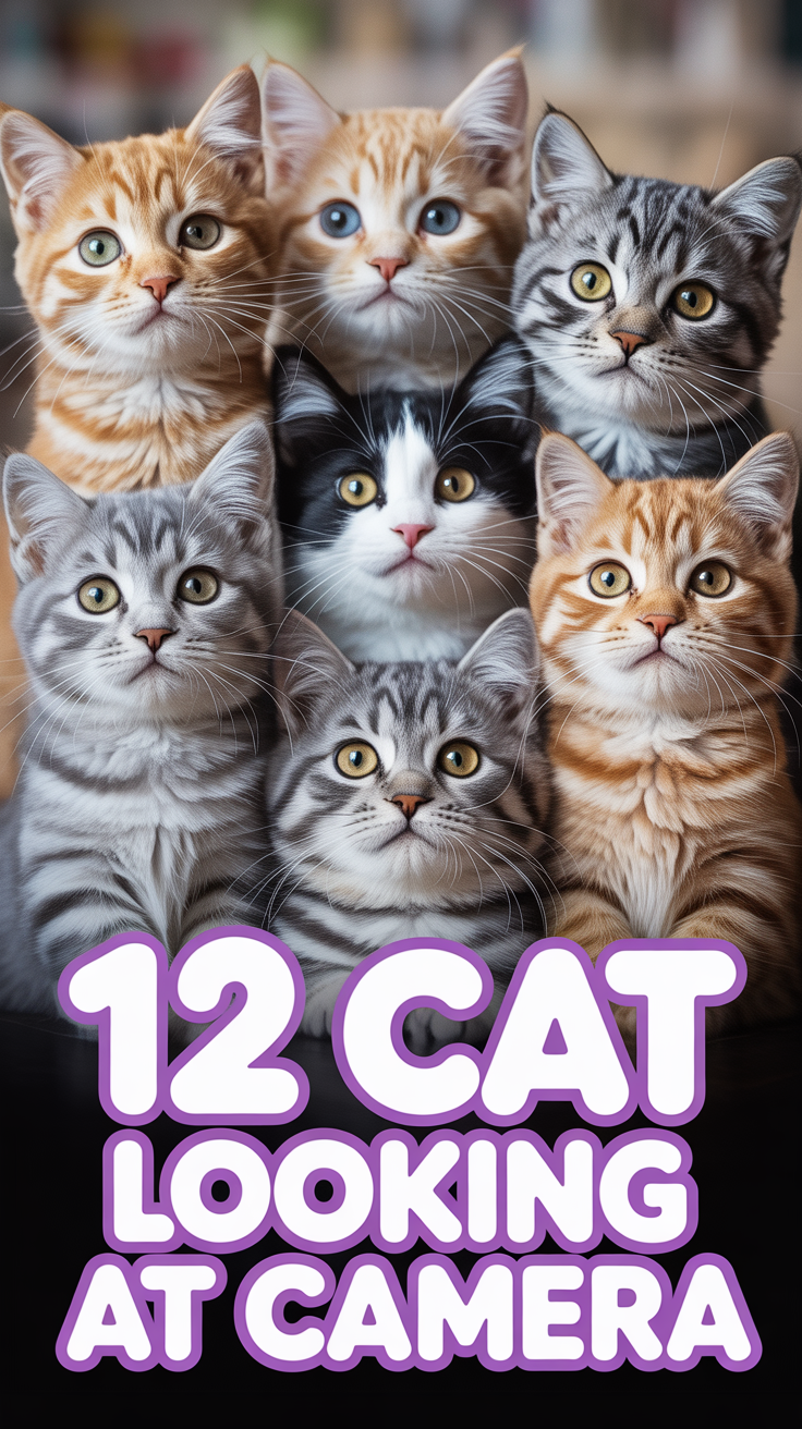 📸 12 Cat Looking At Camera