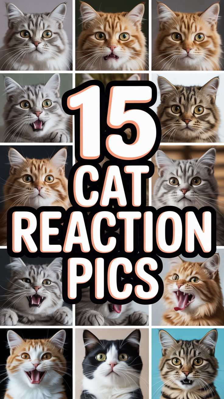😹 15 Cat Reaction Pics