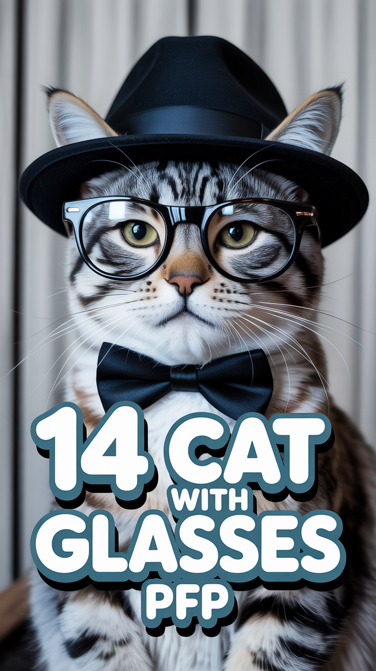 🐱 14 Cat With Glasses PFP