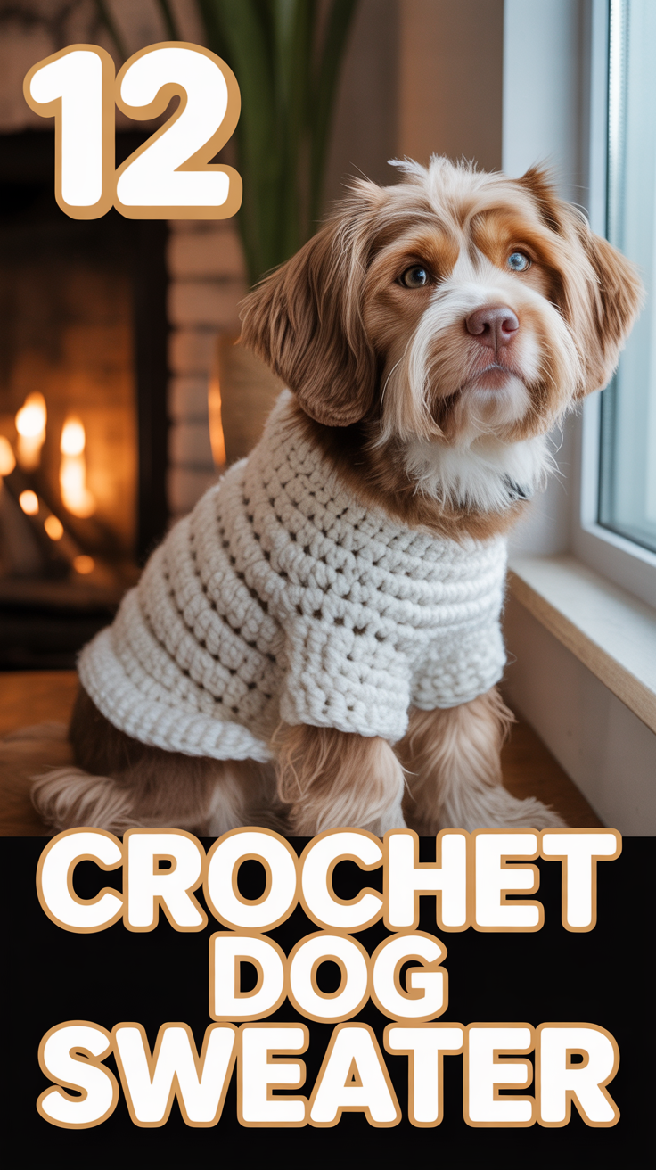 🧶 12 Crochet Dog Sweater