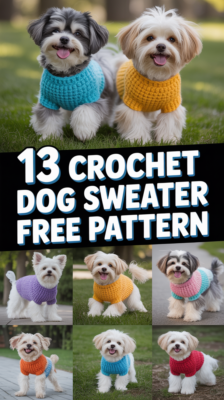 🧎 13 Crochet Dog Sweater Free Pattern
