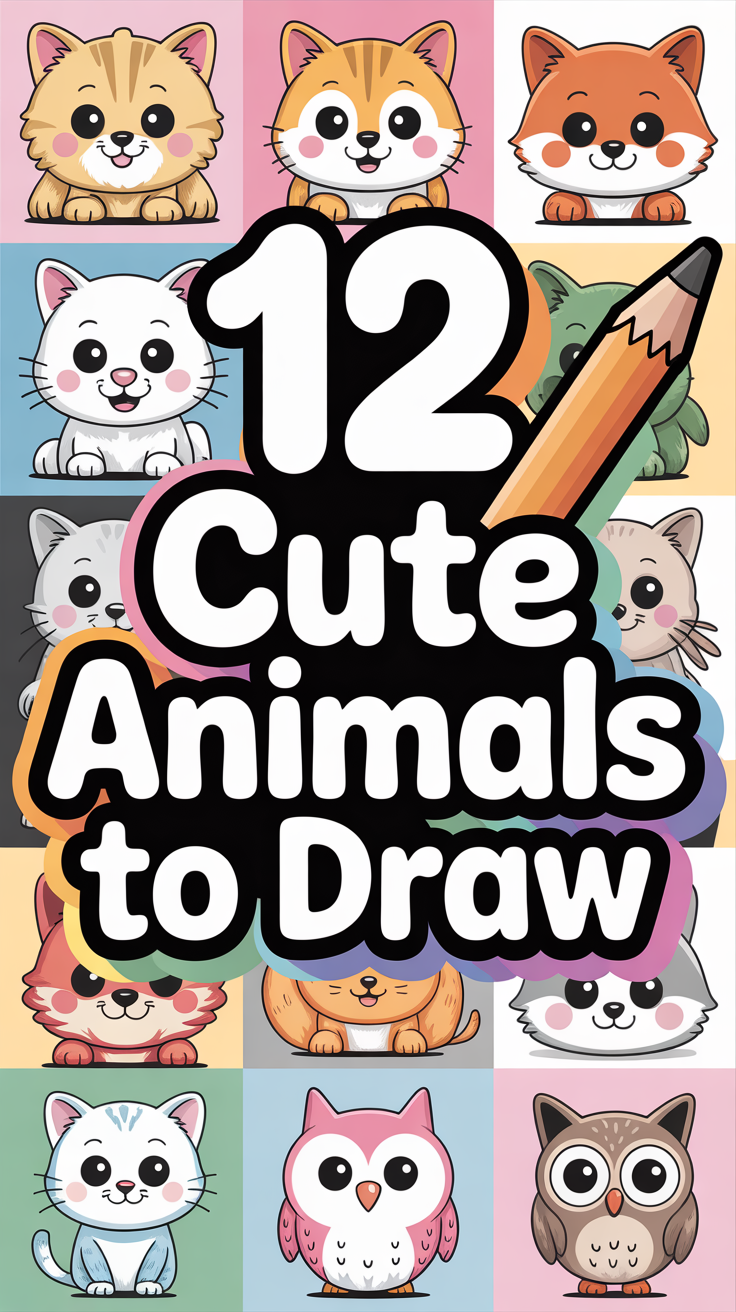 🎨 12 Cute Animals To Draw
