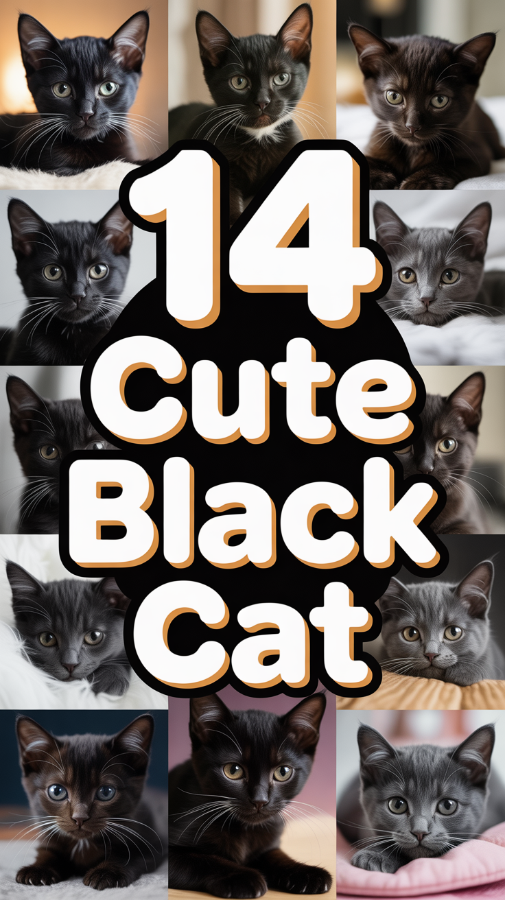 🐈‍⬛ 14 Cute Black Cat