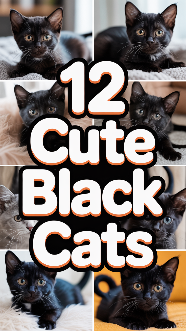 🐈‍⬛ 12 Cute Black Cats