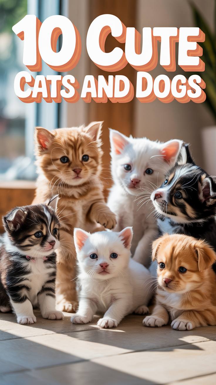 🐾 10 Cute Cats And Dogs
