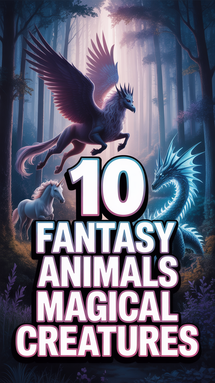 ✨ 10 Fantasy Animals Magical Creatures