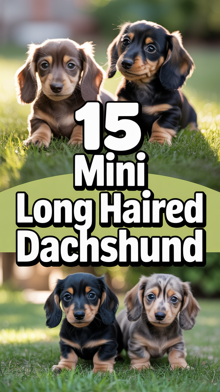 🐶 15 Mini Long Haired Dachshund