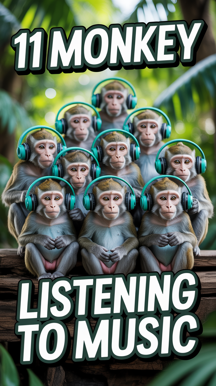 🐒 11 Monkey Listening To Music