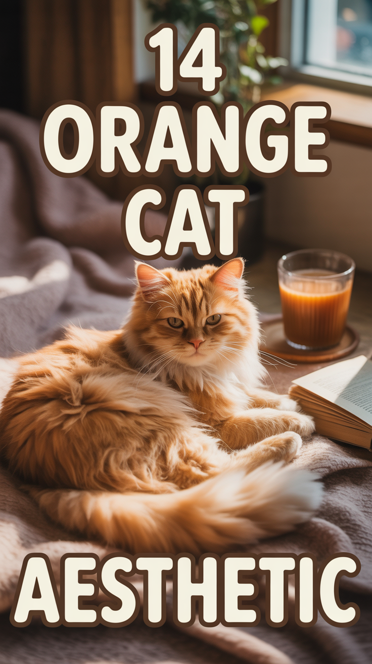 🧡 14 Orange Cat Aesthetic