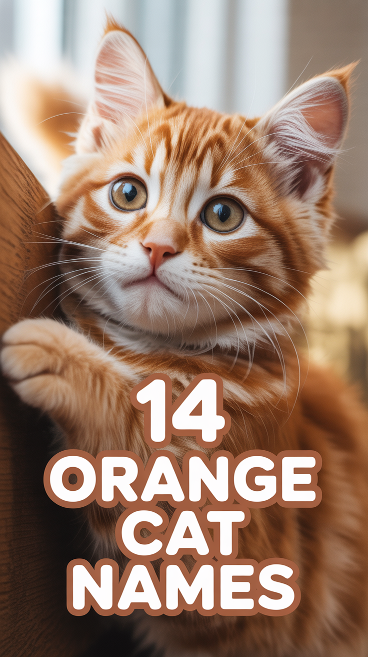🧡 14 Orange Cat Names