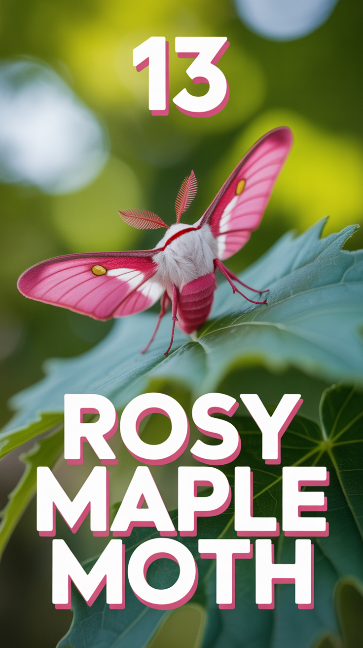 🦋 13 Rosy Maple Moth