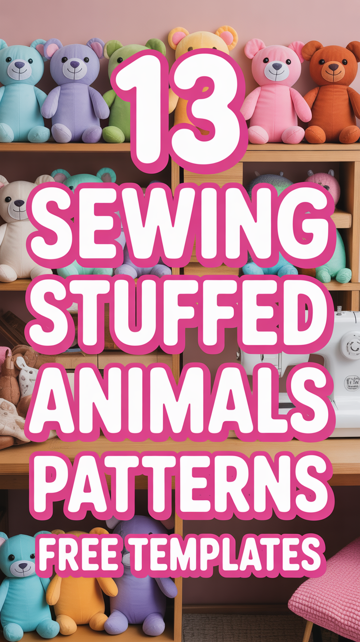 🧸 13 Sewing Stuffed Animals Patterns Free Templates